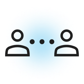 Wallet-to-wallet communication icon